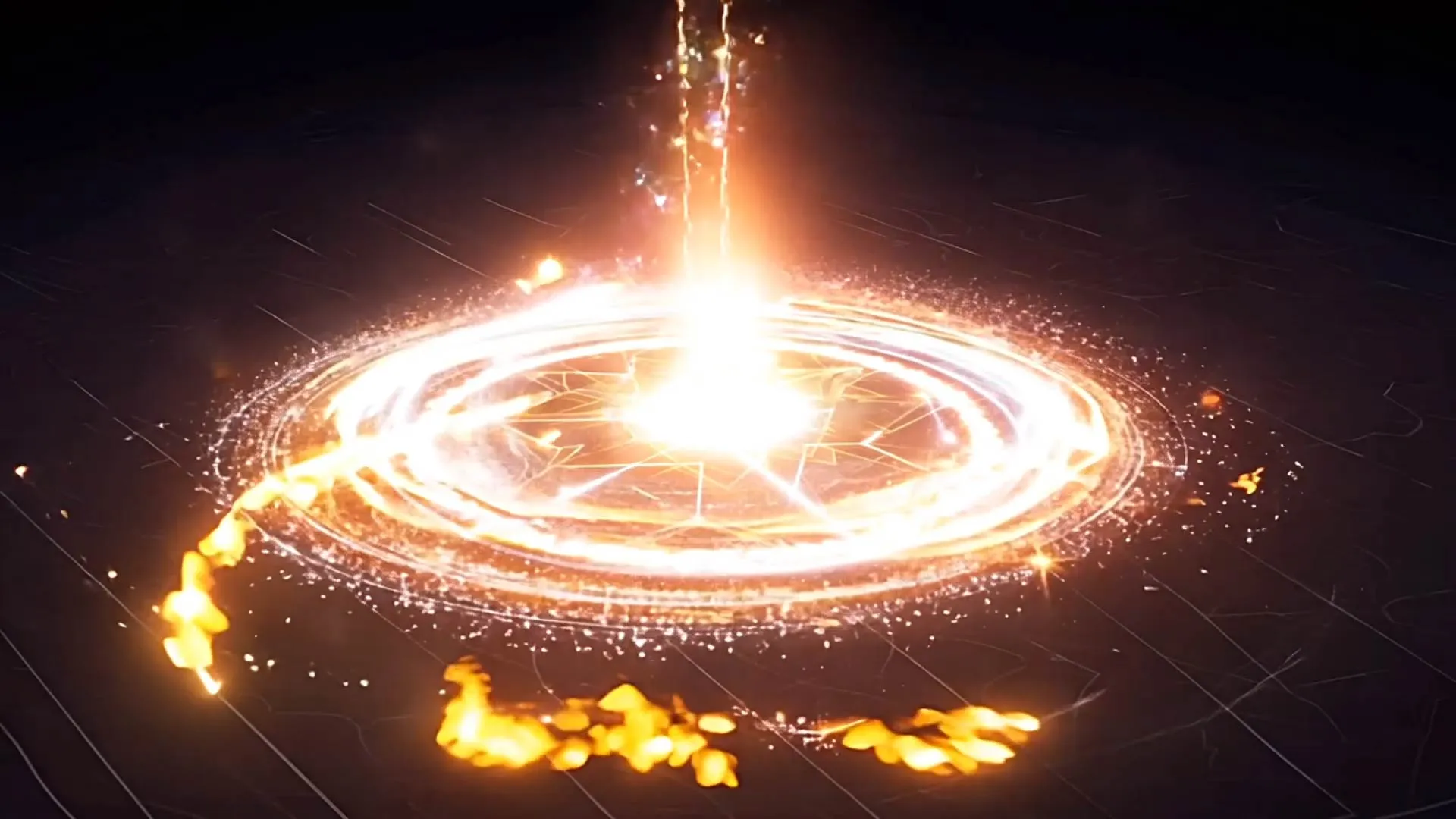 Magic Ring Light Explosion Overlay for Sci-Fi Motion Graphics